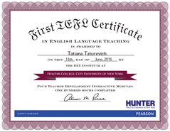 First TEFL Certificate